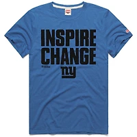 T-shirt unisexe Hommage Royal New York Giants 2024 Inspire Change Tri-Blend