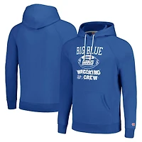 Unisex Homage  Royal New York Giants Hyperlocal Raglan Pullover Hoodie