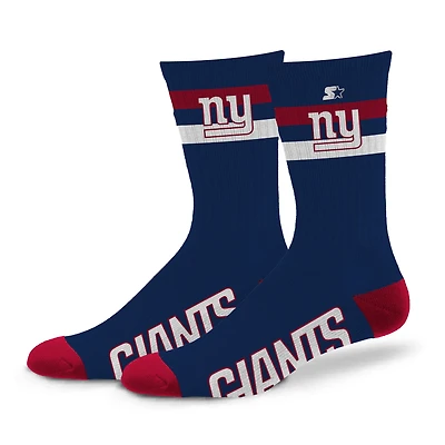 Unisex Starter New York Giants Team Color Two-Stripe Crew Socks