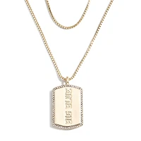 WEAR by Erin Andrews x Baublebar New York Giants Collier en or avec étiquette de chien