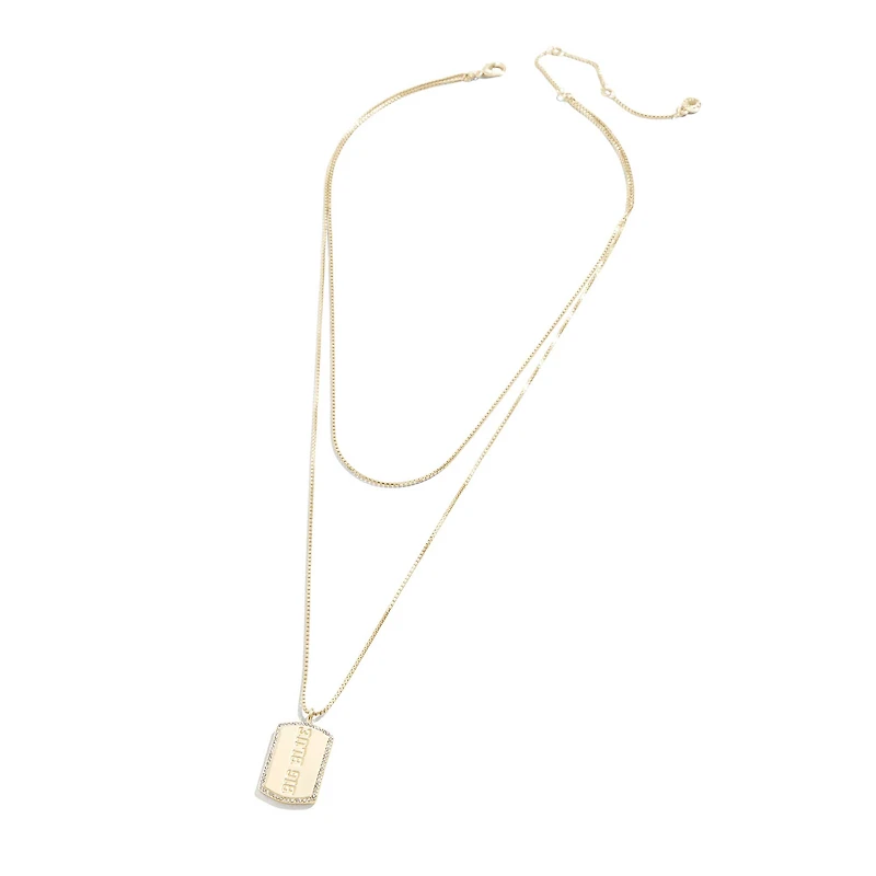 WEAR by Erin Andrews x Baublebar New York Giants Collier en or avec étiquette de chien