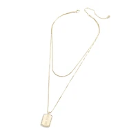 WEAR by Erin Andrews x Baublebar New York Giants Collier en or avec étiquette de chien