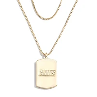 WEAR by Erin Andrews x Baublebar New York Giants Collier en or avec étiquette de chien