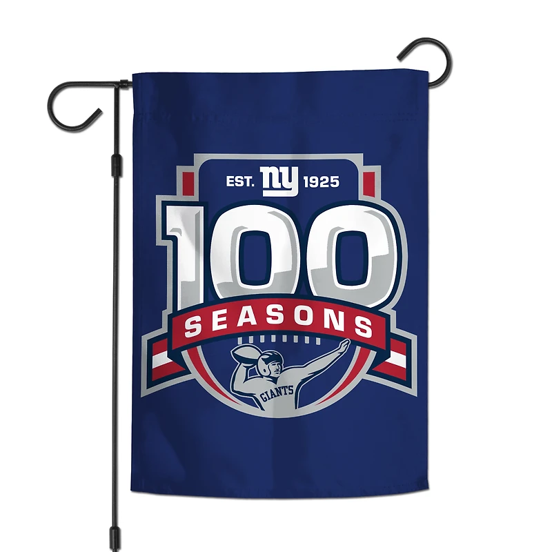 V110681 Drapeau de jardin Giants 2 faces 12 x 18 – 100e anniversaire des Giants FLAGRN NYG-100TH-GDEN