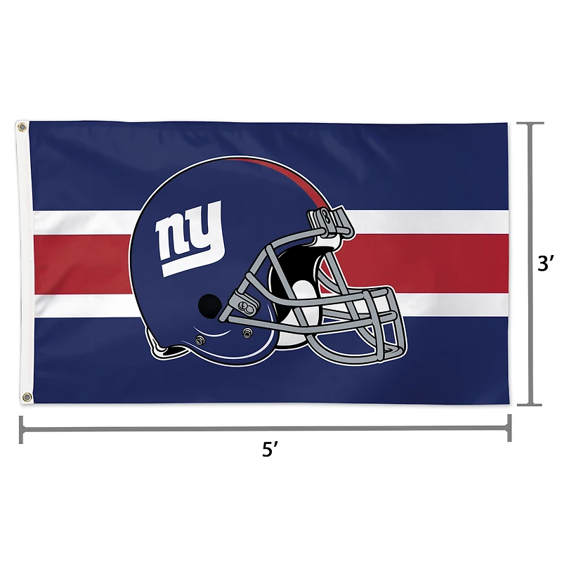 WinCraft New York Giants Single-Sided 3' x 5' Deluxe Helmet Flag