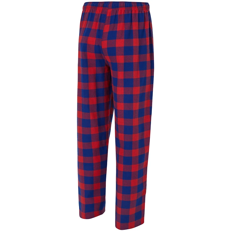 Women's Concepts Sport Royal/Red New York Giants Avondale T-Shirt & Pants Flannel PJ Set