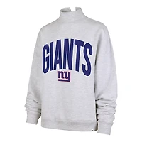 Women's '47  Gray New York Giants Subtle Muse Mock Neck Sweatshirt