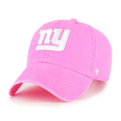 Women's '47 Pink New York Giants Bright Side Clean Up Adjustable Hat