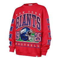 Women's '47  Red New York Giants Go Big Oversized Pullover Sweatshirt
