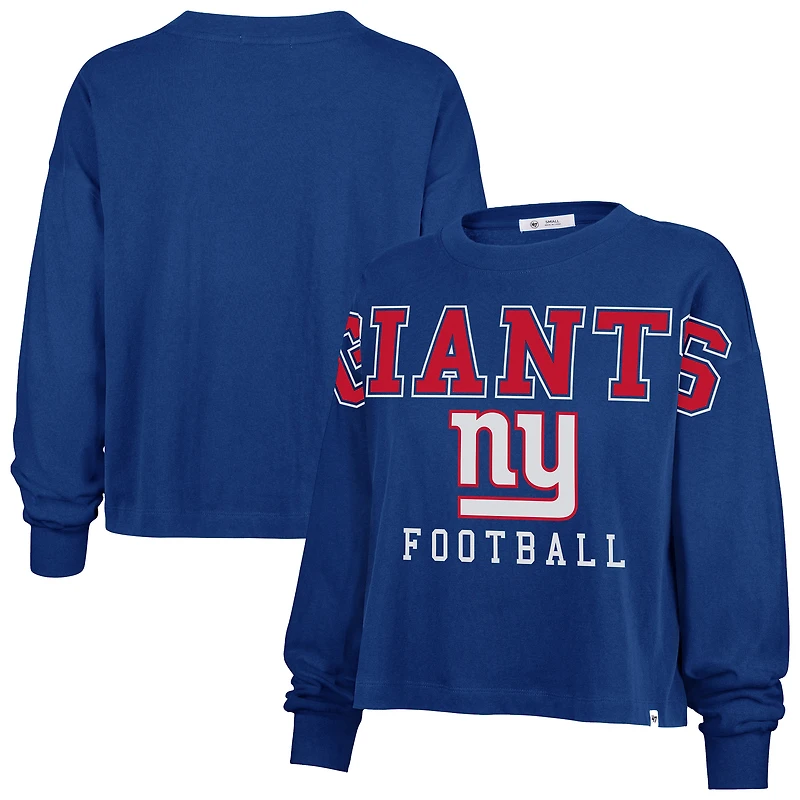 T-shirt oversize à manches longues « 47 Royal New York Giants Outreach City » pour femme