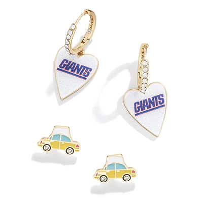 Ensemble de boucles d'oreilles pour femme BaubleBar Gold New York Giants Team