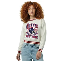 Women's Champion  Cream New York Giants Reverse Weave Fleece Sweatshirt