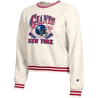 Women's Champion  Cream New York Giants Reverse Weave Fleece Sweatshirt