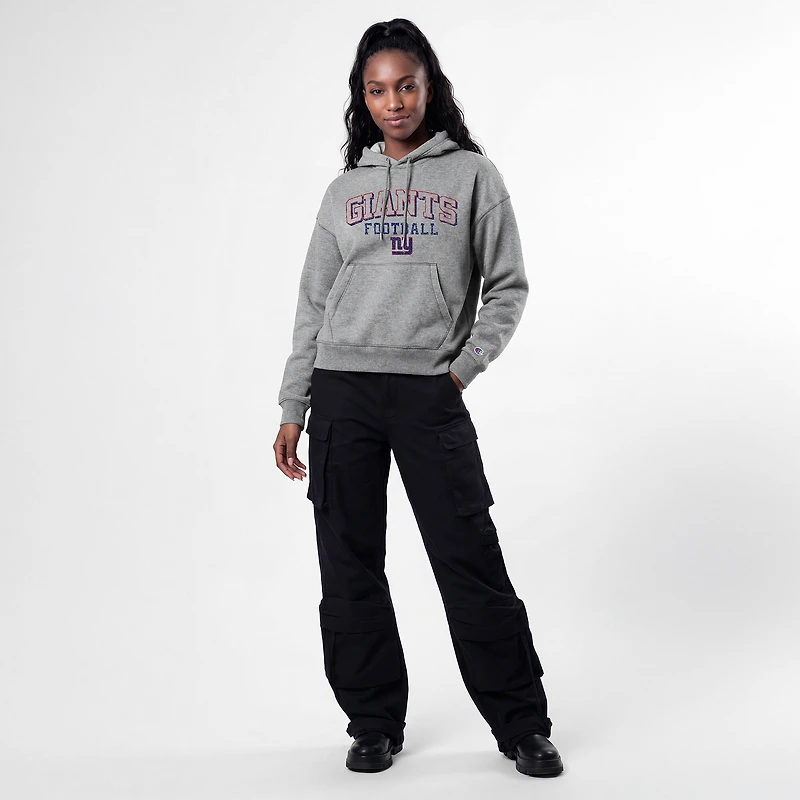Sweat à capuche Champion Triumph Tri-Blend gris pour femme