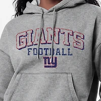 Women's Champion Gray New York Giants Triumph Tri-Blend Hoodie