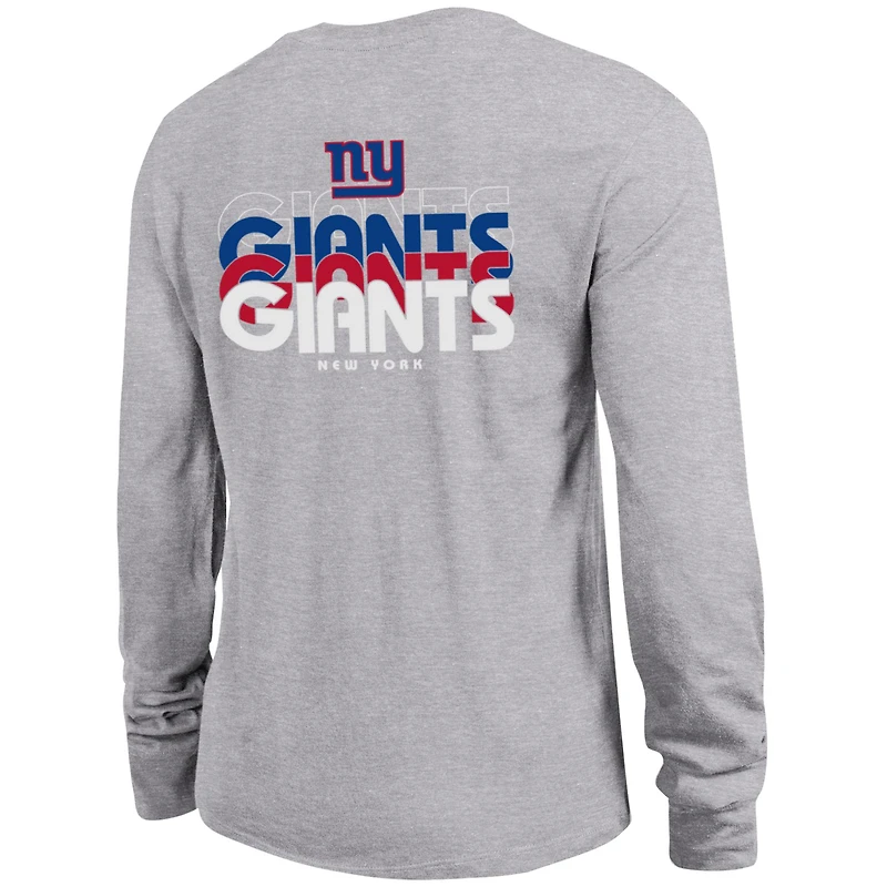 Women's Champion Heather Gray New York Giants Core Long-Sleeve T-Shirt