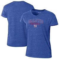 Women's Champion Royal New York Giants Triumph Tri-Blend V-Neck T-Shirt