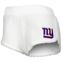 Women's Concepts Sport Cream New York Giants Fluffy Hoodie Top & Shorts Set