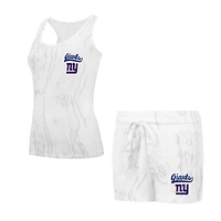 Ensemble de nuit avec débardeur et short en tricot Concepts Sport New York Giants Quartz Hacci pour femmes