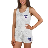 Ensemble de nuit avec débardeur et short en tricot Concepts Sport New York Giants Quartz Hacci pour femmes