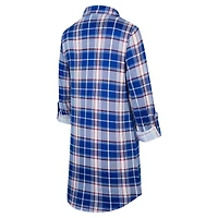 Chemise de nuit en tricot à carreaux Ashford Sport Royal New York Giants pour femme