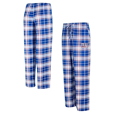 Women's Concepts Sport Royal New York Giants Ashford Plaid Knit Pants