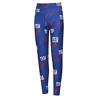 Leggings de nuit en tricot à imprimé intégral Concepts Sport Royal New York Giants pour femmes
