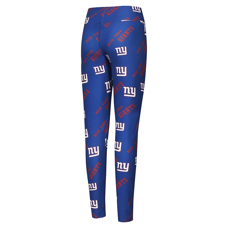 Leggings de nuit en tricot à imprimé intégral Concepts Sport Royal New York Giants pour femmes