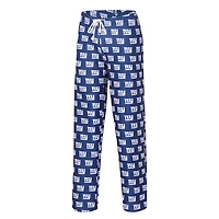 Concepts Sport Royal New York Giants Gauge Allover Print Pantalon de nuit pour femme