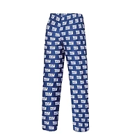 Concepts Sport Royal New York Giants Gauge Allover Print Pantalon de nuit pour femme