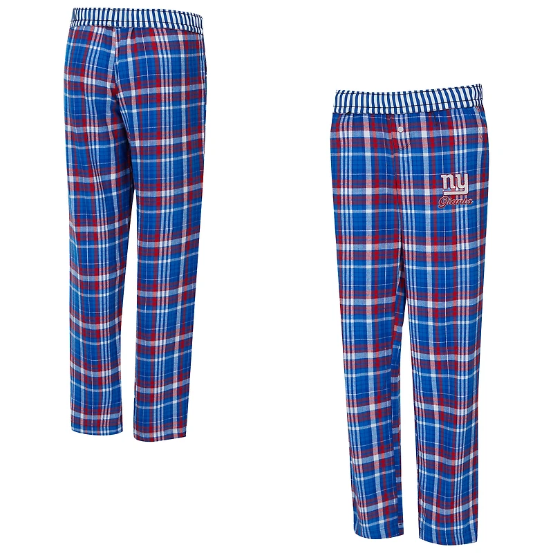 Women's Concepts Sport  Royal New York Giants Laney Plaid Tri-Blend Pants