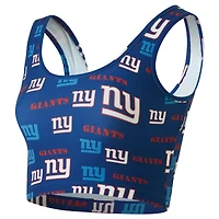 Brassière Concepts Sport Royal New York Giants à imprimé mosaïque pour femme