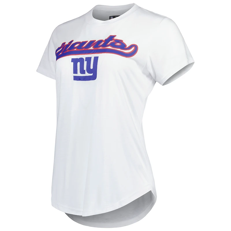 Ensemble de nuit Concepts Sport blanc/anthracite pour femme avec haut et leggings Sonata des New York Giants