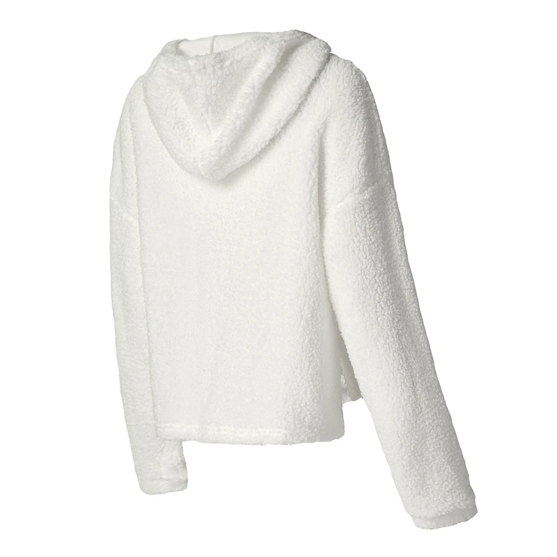 Ensemble de nuit pour femme Concepts Sport White New York Giants avec sweat-shirt et short moelleux