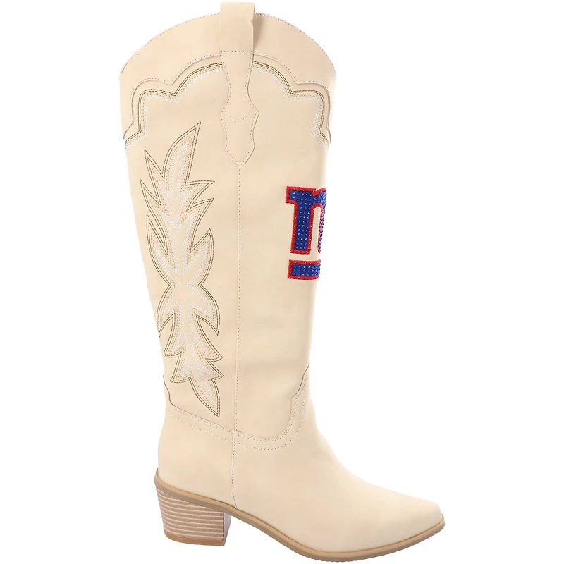 Women's Cuce Cream New York Giants Cowboy Boots