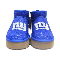 Women's Cuce Royal New York Giants Crystal Platform Boots
