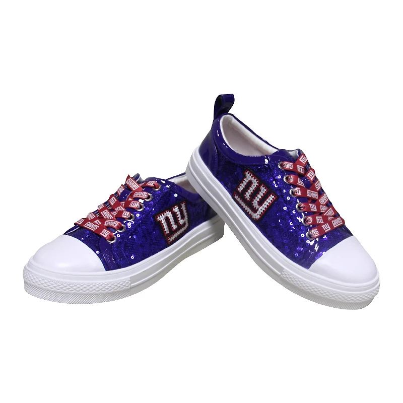 Women's Cuce Royal New York Giants Team Sequin Sneakers