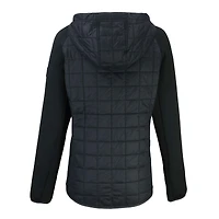 Women's Cutter & Buck Black New York Giants Rainier PrimaLoft Eco Hybrid Full-Zip Hoodie Jacket