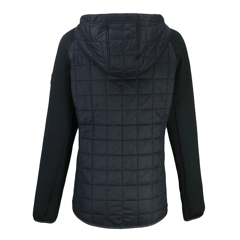 Women's Cutter & Buck Black New York Giants Rainier PrimaLoft Eco Hybrid Full-Zip Hoodie Jacket
