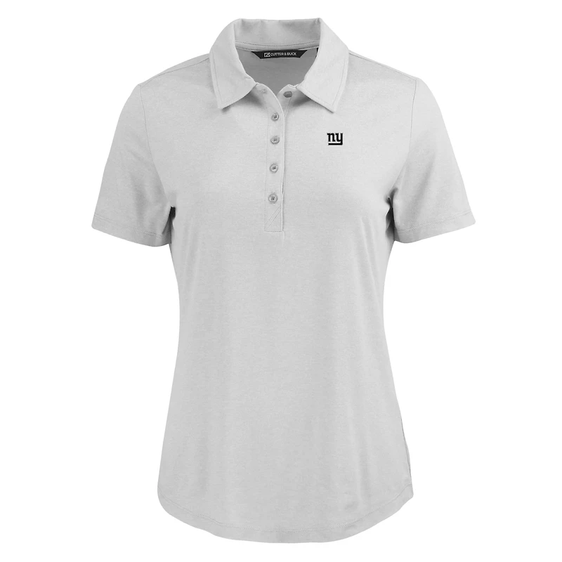 Polo pour femme Cutter & Buck gris New York Giants Coastline Epic Comfort Eco Recycled