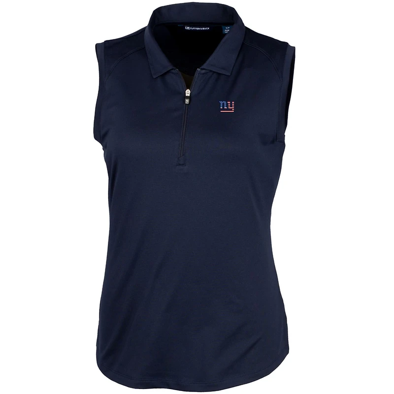 Polo sans manches extensible Forge DryTec bleu marine pour femme Cutter & Buck des New York Giants
