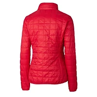 Women's Cutter & Buck Red New York Giants Throwback Logo Rainier PrimaLoft Eco Full-Zip Puffer Jacket
