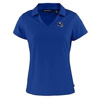 Polo à col en V recyclé Daybreak pour femme, Cutter & Buck Royal, motif casque des New York Giants
