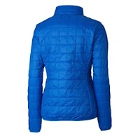 Women's Cutter & Buck Royal New York Giants Throwback Logo Rainier PrimaLoft Eco Full-Zip Puffer Jacket