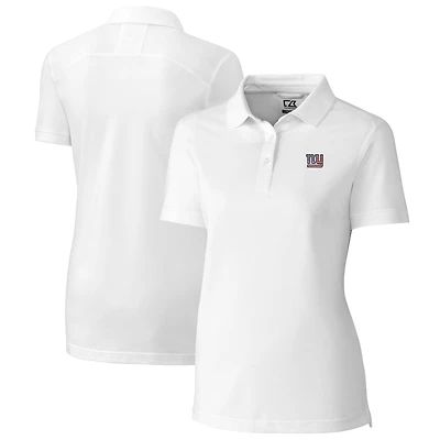 Polo piqué Advantage DryTec Tri-Blend pour femme, blanc, Cutter & Buck, New York Giants