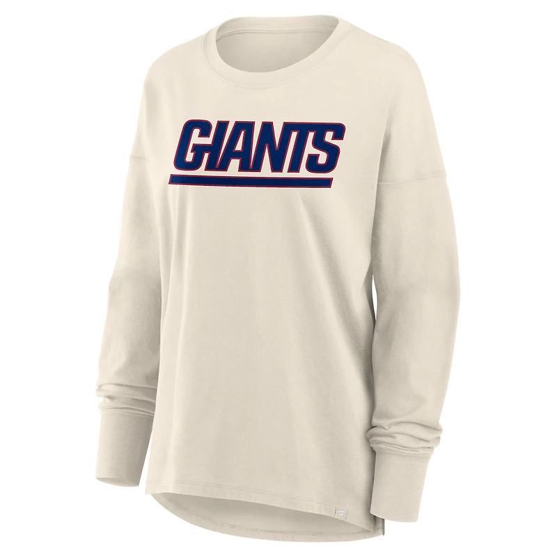 Women's Fanatics Cream New York Giants Dove Legacy Long Sleeve T-Shirt