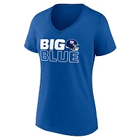 T-shirt à col en V Fanatics Royal New York Giants Hometown Defensive Stand pour femmes