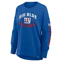 T-shirt à manches longues Fanatics Royal New York Giants Hometown Legacy pour femme
