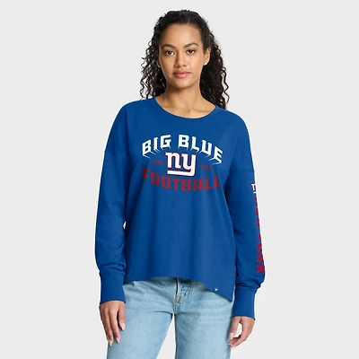 T-shirt à manches longues Fanatics Royal New York Giants Hometown Legacy pour femme