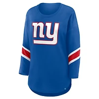 Women's Fanatics  Royal New York Giants Redzone 3/4-Sleeve T-Shirt
